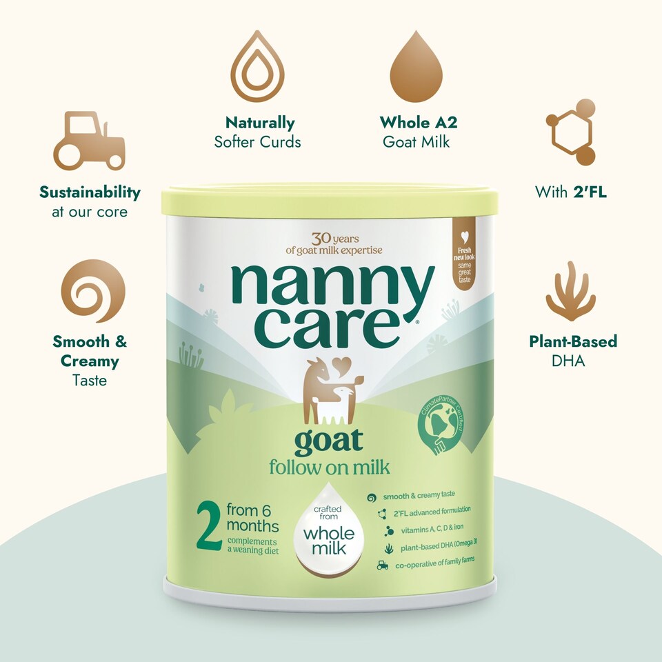 image 1 of Nannycare Follow On Goat Milk Formula - Stage 2 (800g - box of 6)