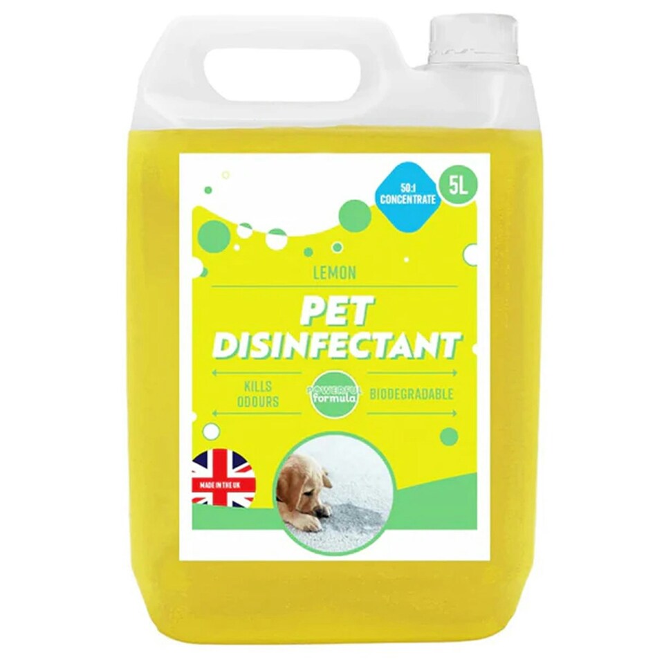 image 1 of 2 x Lemon 5L Powerful Concentrated Disinfectant Breaks Down Unwanted Odours Linen Fresh Fragrance