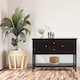 image 8 of COSTWAY Sideboard Storage Cabinet Narrow Console Table Brown