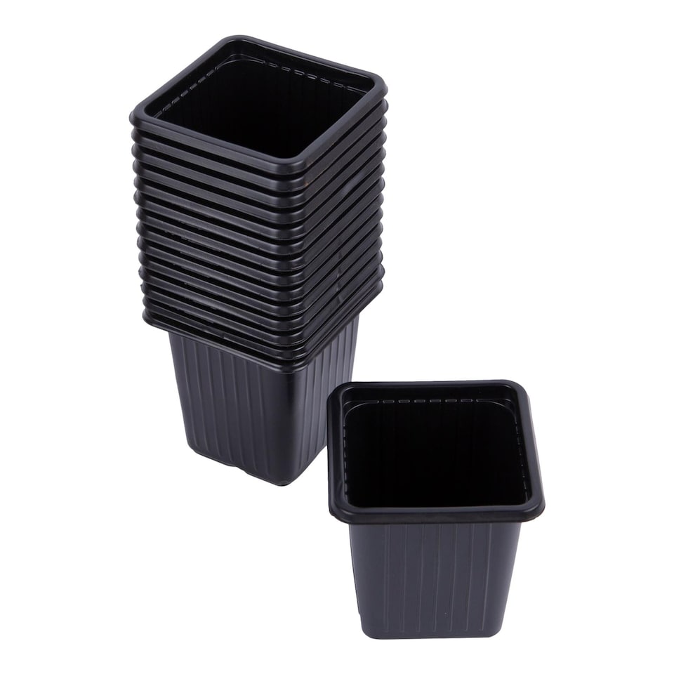 image 1 of Green Blade Seed Pots - Black - Pack of 15 | Black | Black