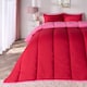 image 2 of OHS Reversible 10.5 Tog Coverless Washable Duvet with Pillowcases | Pink | Hot Pink/Red | Double