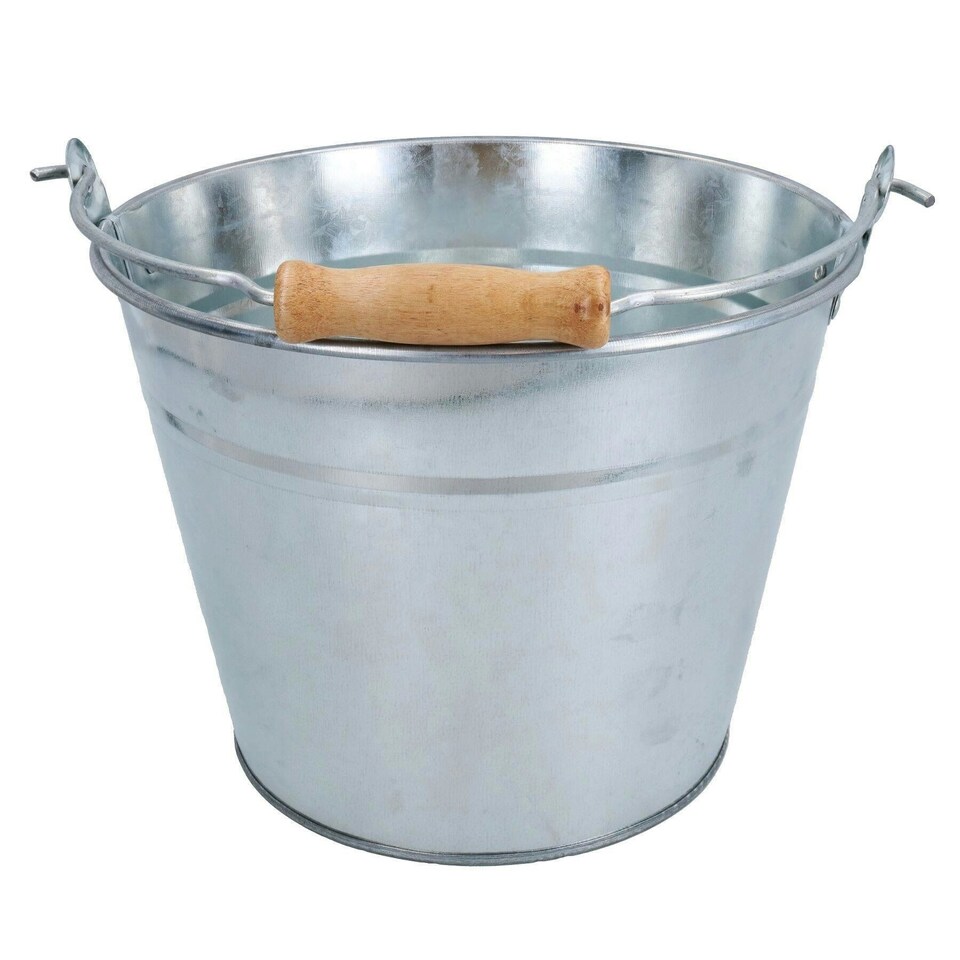 image 1 of 5L Galvanised Steel Metal Bucket Pail Water Coal Greenhouse Garden Plants 5PK