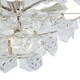 image 2 of Interiors by Premier Classical Silver Leaf Chandelier, 12 Bulb Teardrop Glass Pendant Light, Vintage-Inspired Ceiling Light Silver