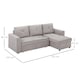 image 3 of HOMCOM 3 Seater Sofa Bed, Convertible Pull Out Sofa with Storage, Grey