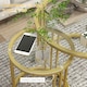 image 4 of HOMCOM 2 Pieces Round Nesting Coffee Tables with Tempered Glass Top, Gold Tone | Gold | 60x60x47