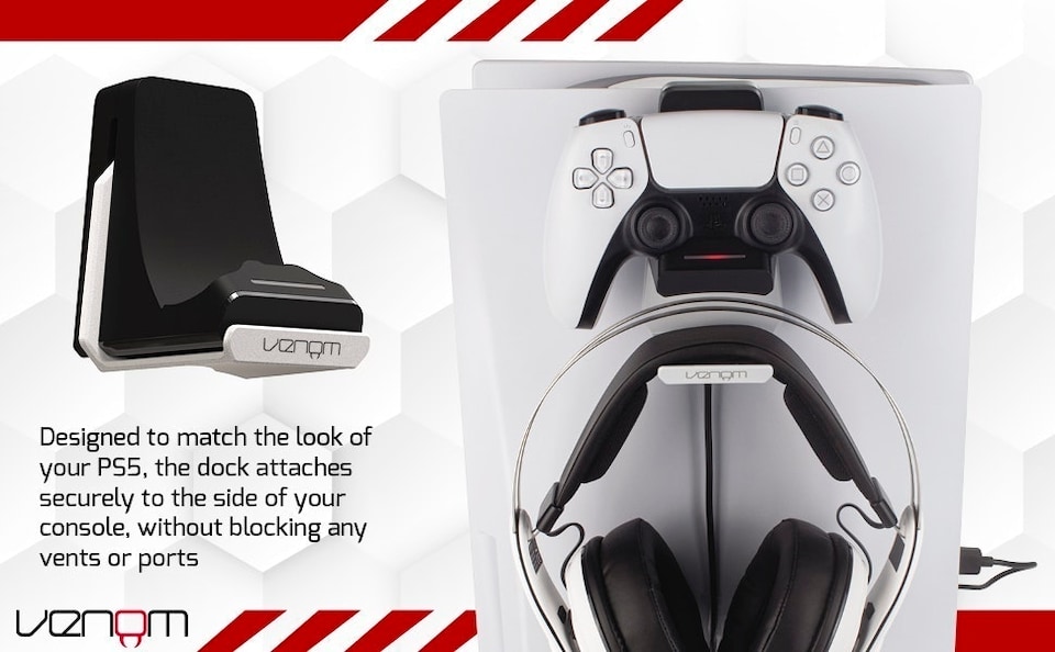 image 1 of Venom PS5 Stealth Charging Dock and Headset Mount