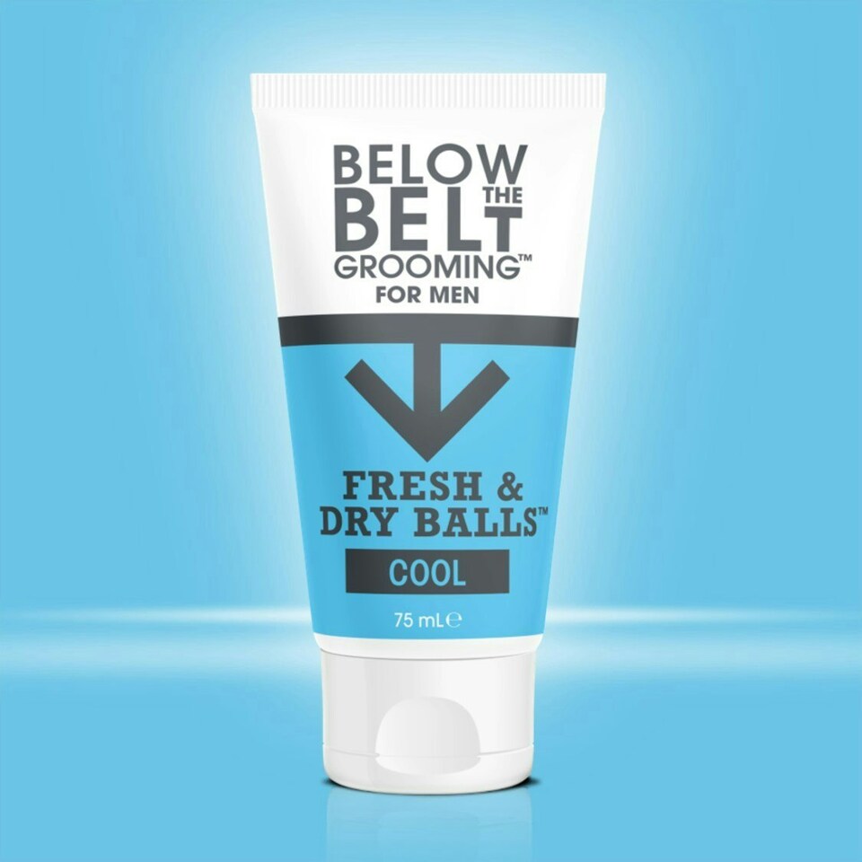 image 1 of Below The Belt Grooming Fresh & Dry Ball Cool Ball, Intimate Deodorant For Men, Protects against Sweat, Odour and Chafing, Cool Mint Fragrance 2 x 75ml