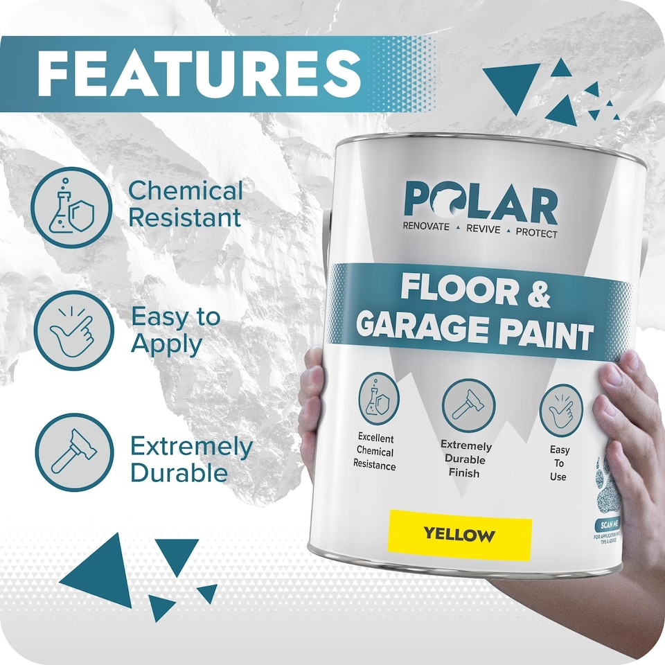 image 1 of Polar Floor & Garage Paint Heavy Duty Durable | Yellow | Yellow | 5 litre