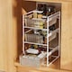 image 4 of Living and Home 3-Tier Sliding Under Sink Cabinet Organizer - White | Multi