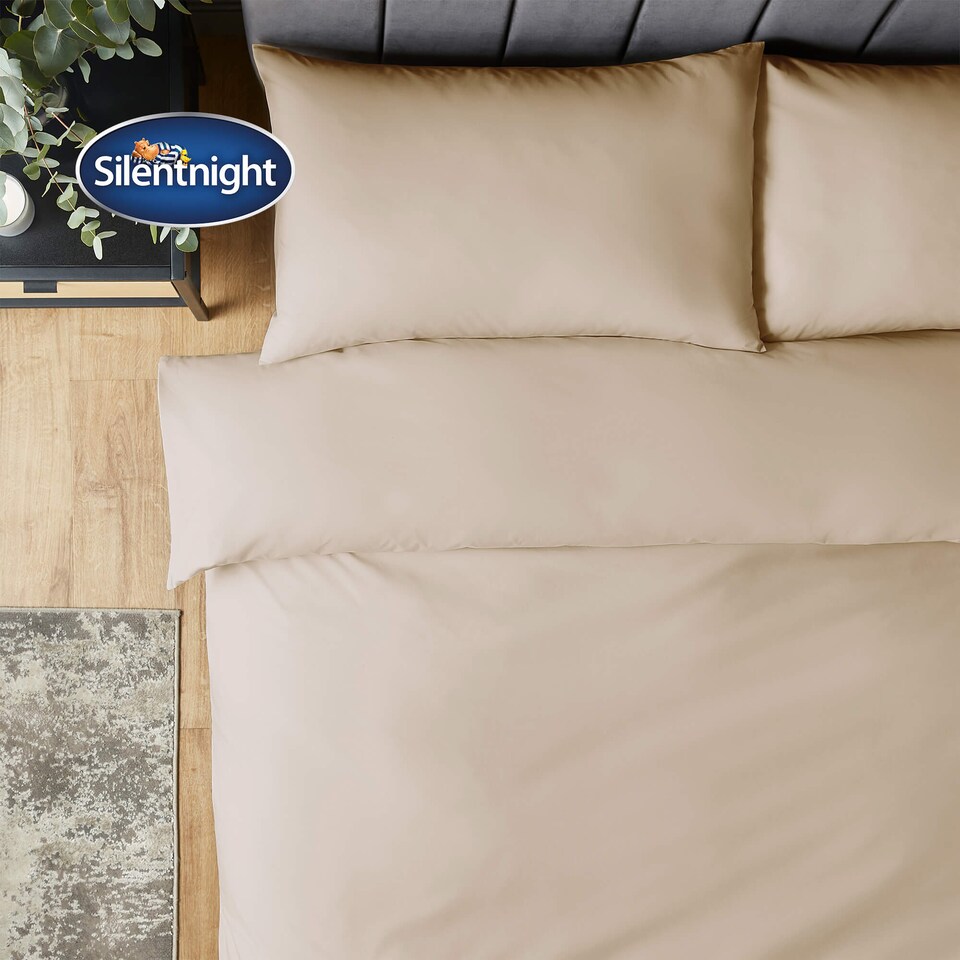 image 1 of Silentnight Pure Cotton Duvet Cover Set, Natural