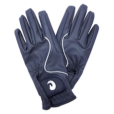 Coco Equestrian Blue (S) Ladies Synthetic Leather Horse Riding Gloves | Blue