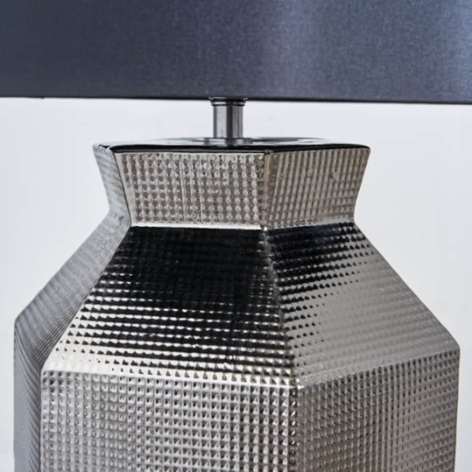 image 1 of Alada Black & Silver Ceramic Table Lamp