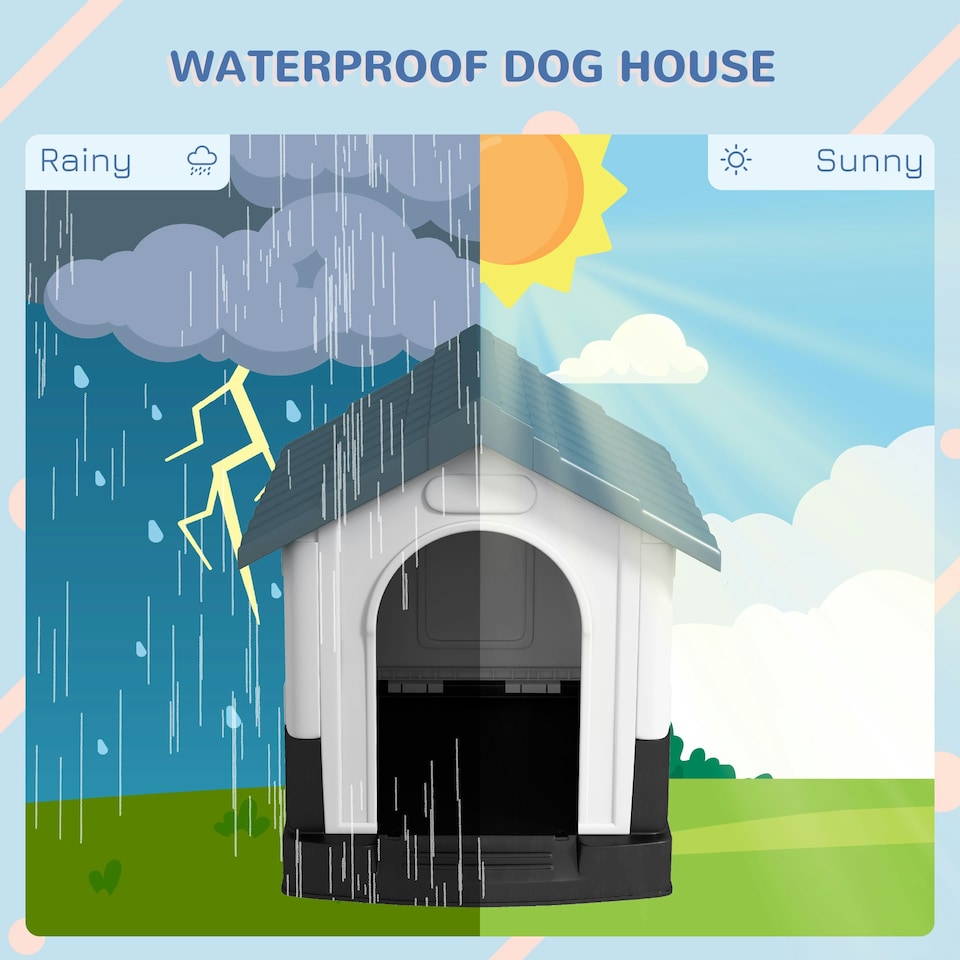 image 1 of PawHut Dog Kennel for Outside, for XS and S Dogs, 80 x 69 x 76cm, Blue