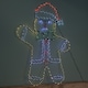 image 10 of 1.2m x 90cm Light up FlexiBright Gingerbread Man Decoration with 456 Twinkling Multi-Coloured LEDs