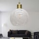 image 3 of Confetti - Glass Globe with Satin Brass Pendant Fitting