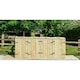 image 2 of Chatburn 1 Wheelie Bin/6 Recycle Box Store - L80.4 x W250.5 x H120 cm - Fits 1x 180L or 1x 240L Wheelie Bins & 6x Recycle Boxes Brown