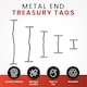 image 2 of Pack of 100 203mm Metal End Treasury Tags