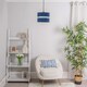 image 4 of ValueLights Sophia Pair of Small Navy 2 Tier Ceiling Light Shades | Blue