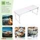 image 3 of Oypla 4ft Folding Outdoor Camping Kitchen Work Top Table White