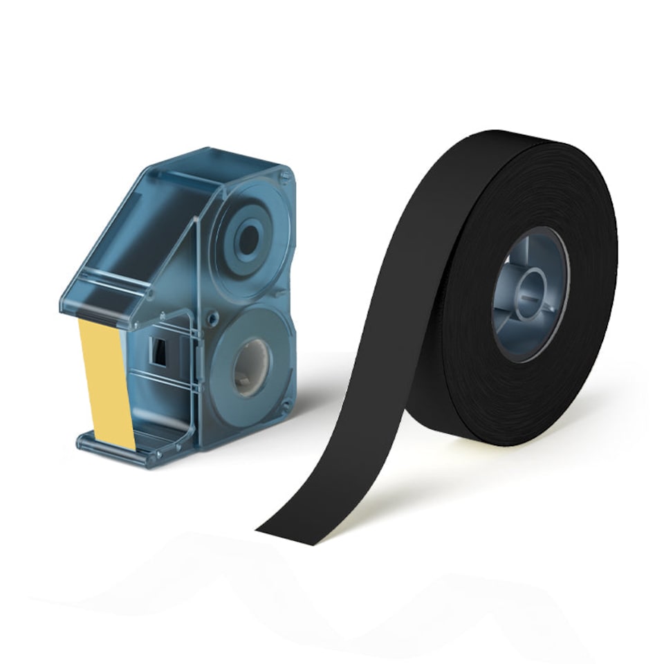 image 1 of NIIMBOT N1 Printable Satin Gift Ribbon 14mm x 5.1m Gold on Black