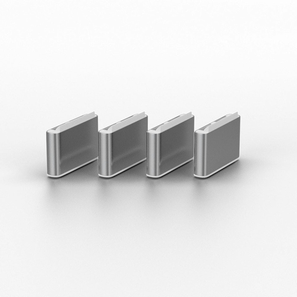 image 1 of USB-C Port Blocker Kit, White (1x Key, 4x Locks)