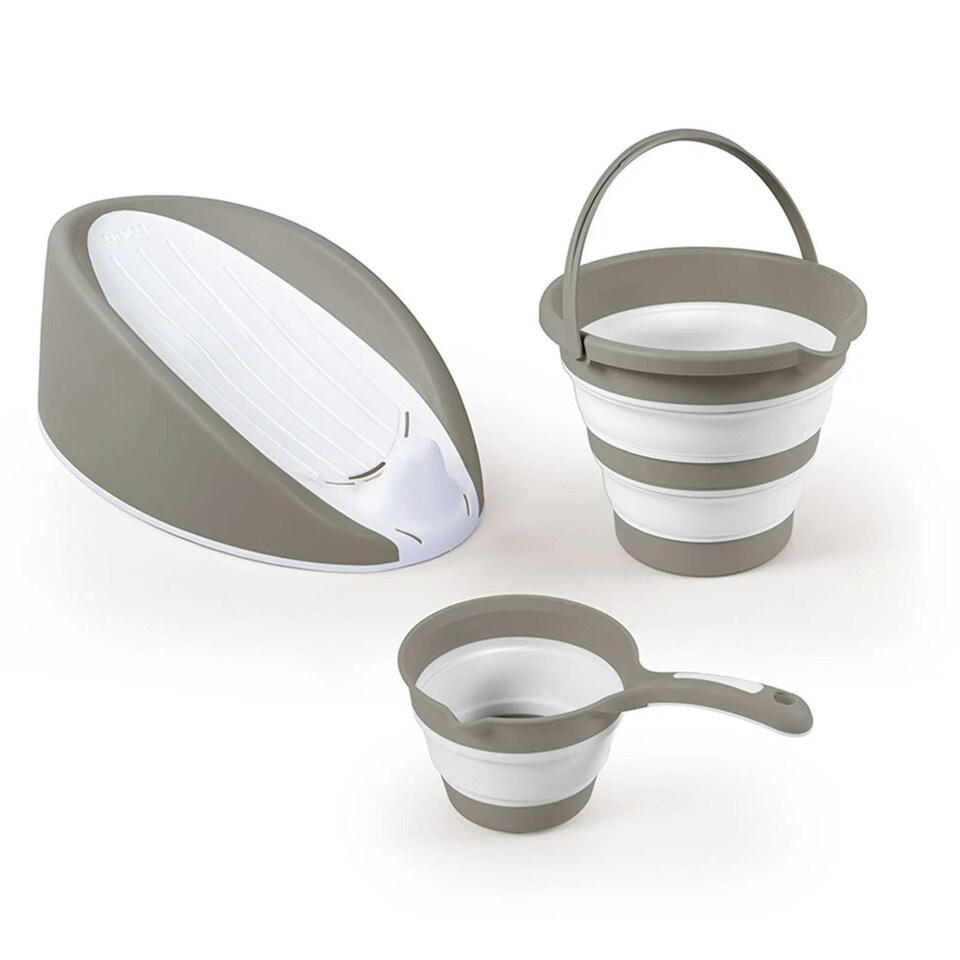 Dolu Triple Baby Bath Set - Stone Grey