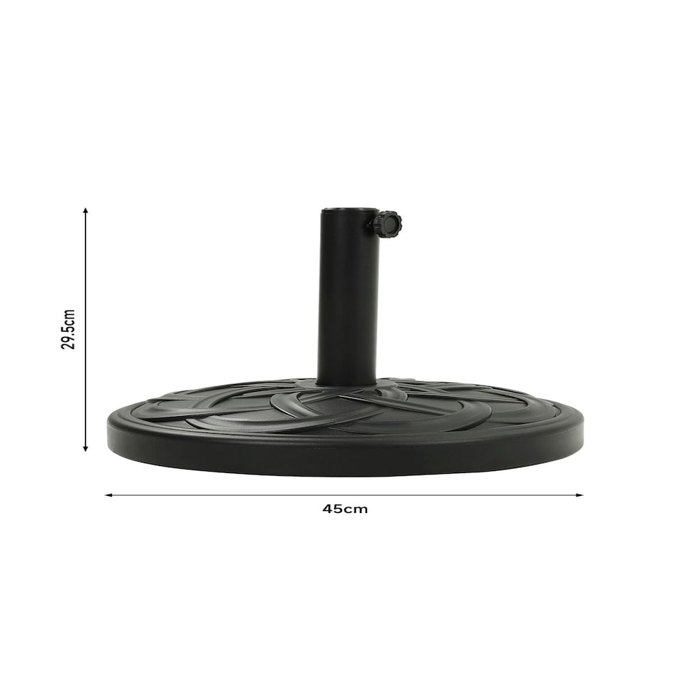 image 1 of Living and Home Patio Umbrella Base Stand Black
