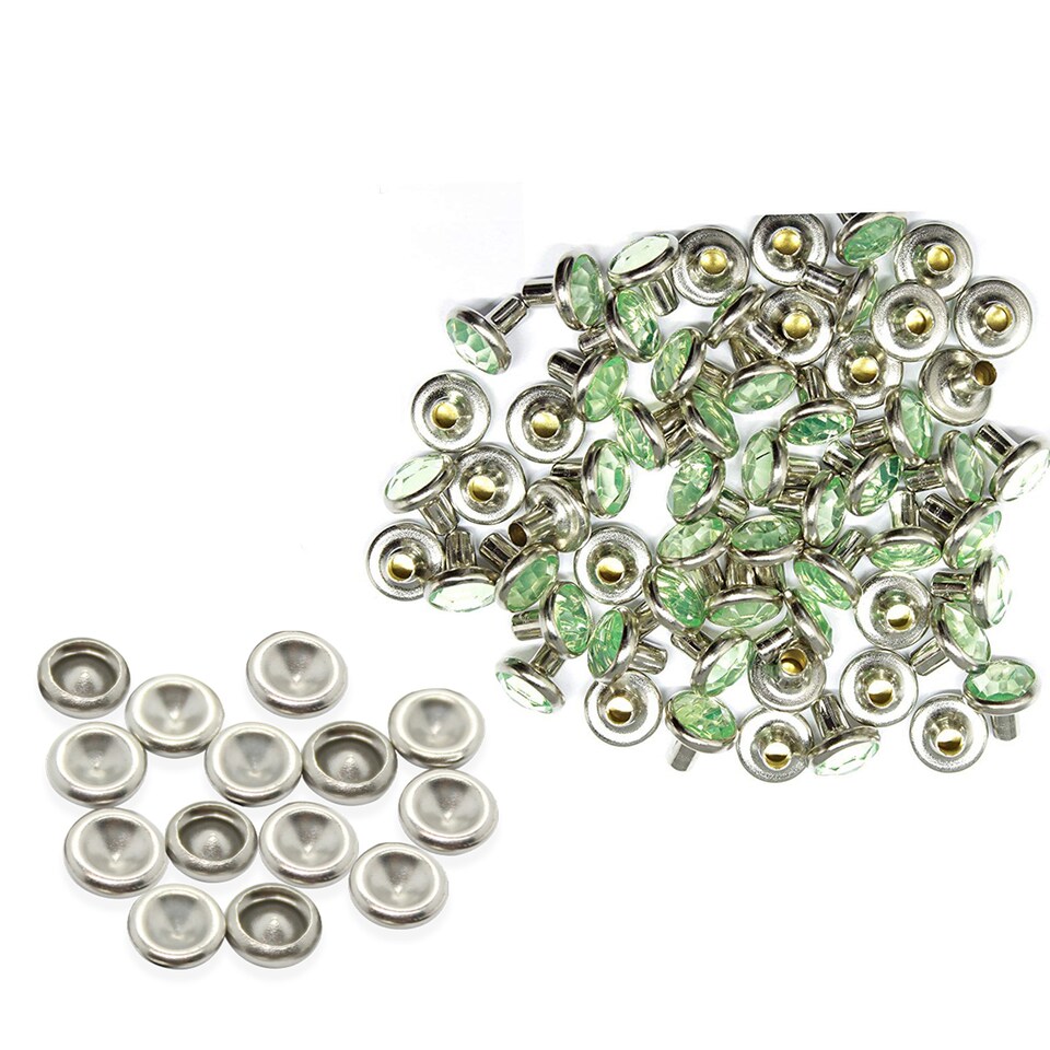 image 1 of 10mm Diamante Acrylic Rhinestone Studs with Pins - Pack of 10