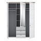 image 5 of Iloppa 3 Door Wardrobe in Snowy Oak/Oak Nelson