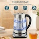 image 4 of HOMCOM Electric Kettle, 1.7L 3KW Water Kettle with UK Strix Thermostat