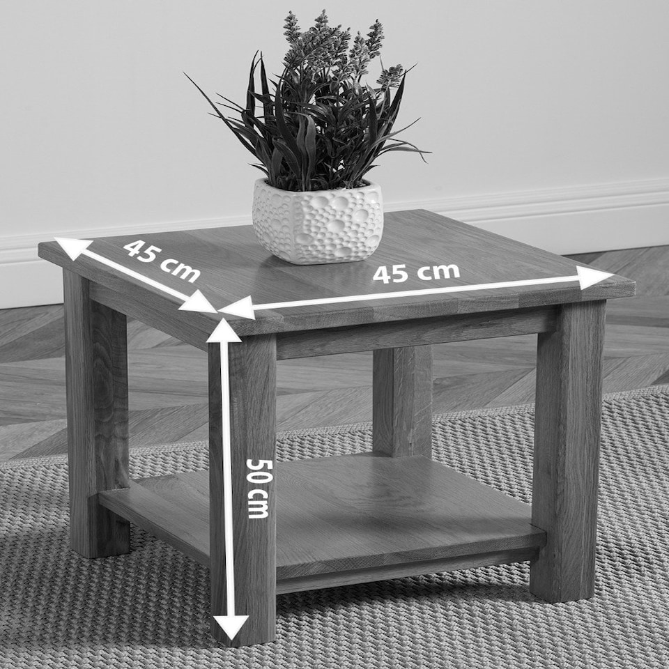 image 1 of Oslo Solid Oak Lamp Table for Living Room