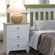 image 1 of Capri White 3 Drawer Pine Nightstand - Country House Style Bedside Cabinet | White | White | One Size | 1