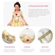 image 2 of Golden Princess Costume Gold Dress, Frilled Skirt & Rose Details | Gold | XL