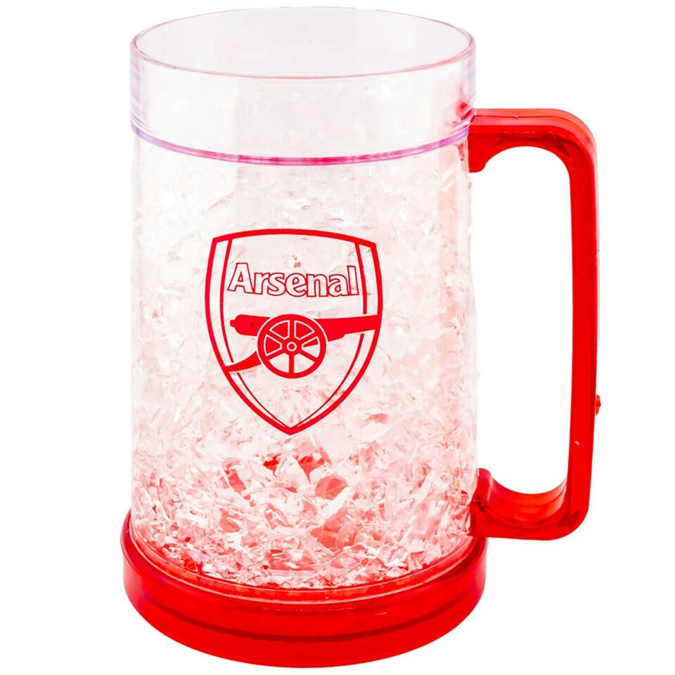 image 1 of Arsenal FC Crest Freezer Tankard - Red/Clear - One Size