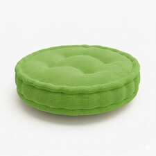 Teddy Fabric Round Booster Cushion Soft Seat Riser Pad for Dining Chair | Green