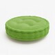 image 1 of Teddy Fabric Round Booster Cushion Soft Seat Riser Pad for Dining Chair | Green