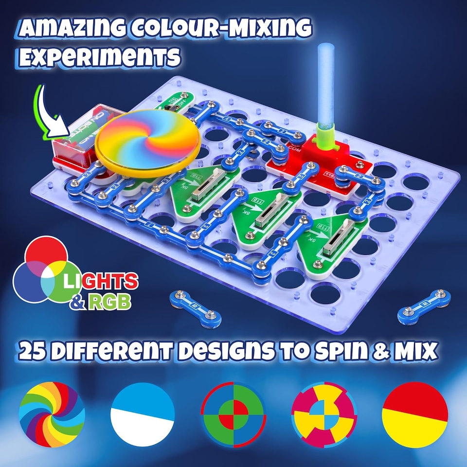 image 1 of Science Kidz Electro Snaps Light & Colour Set