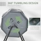 image 3 of Outsunny 160L Outdoor Tumbling Compost Bin with Dual Chamber, Grey