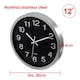 image 3 of 12" Metal Shell Quartz Clock