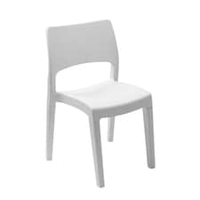 White Modern Plastic Garden Chair | White | 1