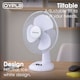 image 6 of 12 Inch Oscillating White Desk Top Fan