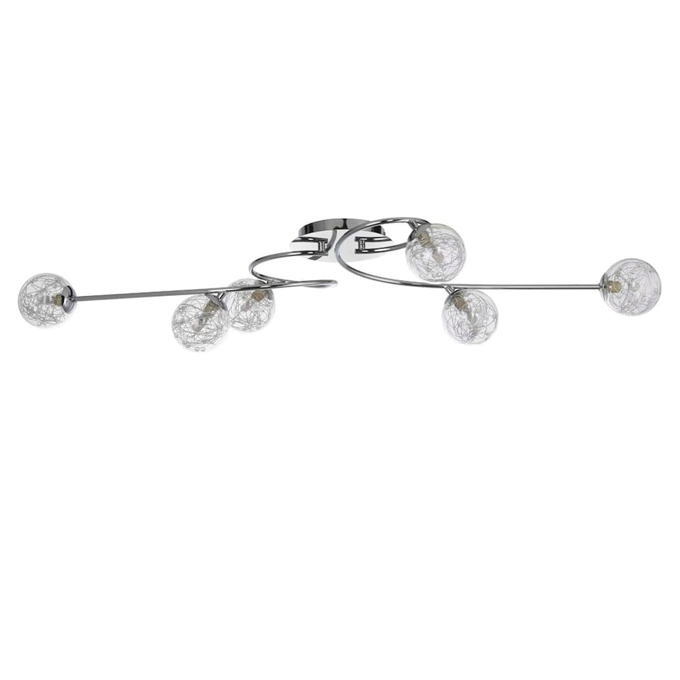 image 1 of Pagazzi Jaymie 6-Light Chrome Semi-Flush Ceiling Light