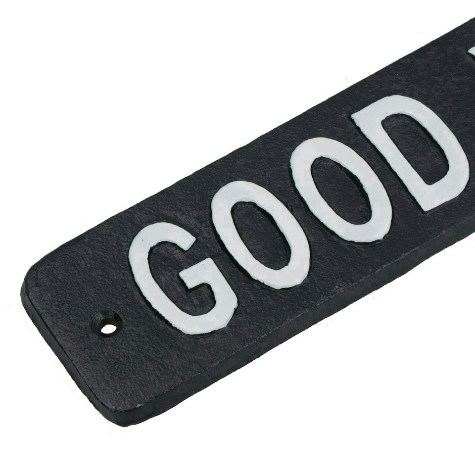 image 1 of Good Vibes Only Cast Iron Sign Plaque Wall Door Fence House Garden Yard Bar