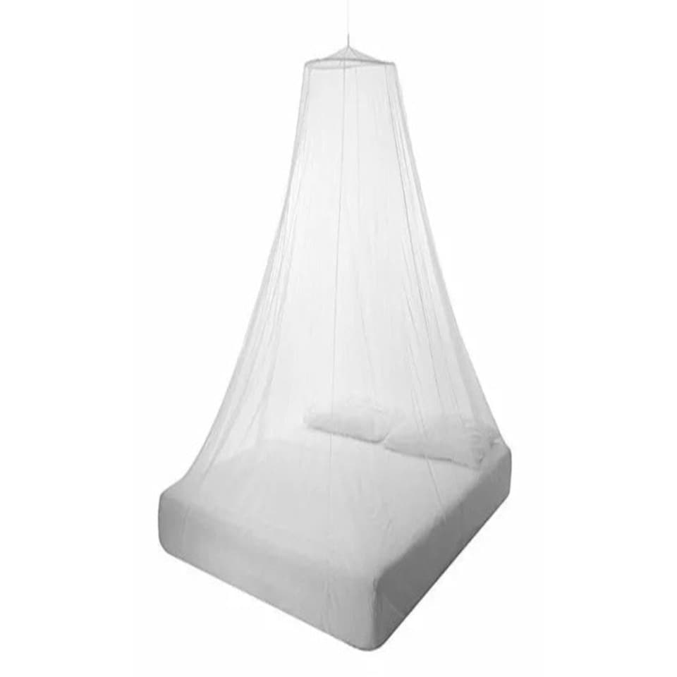 image 1 of Mosquito Net for Bed Camping and Travel Use - Compact Lightweight Travel-Friendly Mosquito Net for Outdoor Adventures White