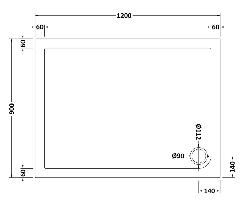 image 1 of Balterley Premium Slip Resistant Rectangular Shower Tray | White | European White | 1