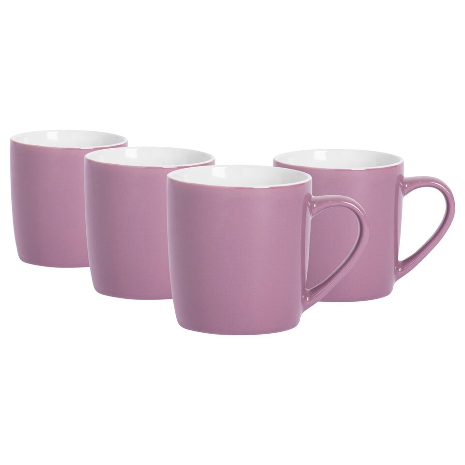 image 1 of Argon Tableware Coloured Coffee Mugs - 350ml - Purple - Pack of 4 | Purple | Purple | 4
