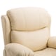 image 8 of HOMCOM PU Leather Massage Recliner Chair with 8 Points and Heat, Manual Reclining Chair with Swivel Base, Footrest and Remote, Rocking Armchair, Beige
