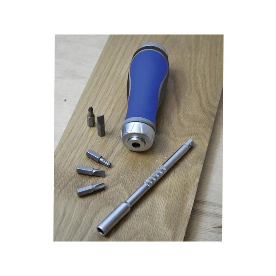 image 1 of Faithfull Ratchet Screwdriver Set, 13 Piece - Multi Colour - One Size