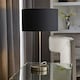 image 1 of ValueLights Charlie Chrome Table Lamp Charcoal Chrome Inner Shade | Grey