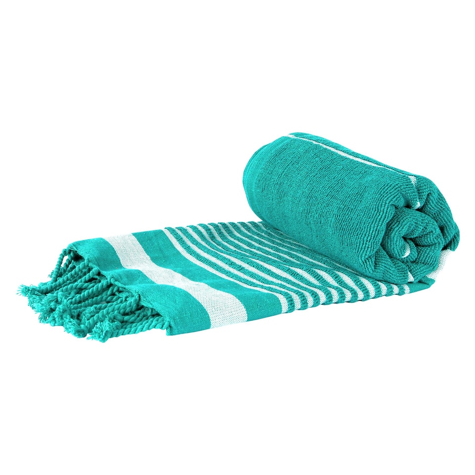 image 1 of Nicola Spring Deluxe Cotton Turkish Bath Towel - Turquoise | Green | Turquoise